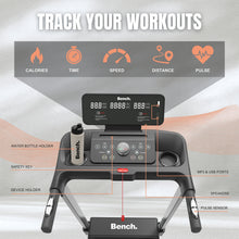 Load image into Gallery viewer, Bench. MotionGlide Treadmill with Mp3 speakers & 12 pre-set programs