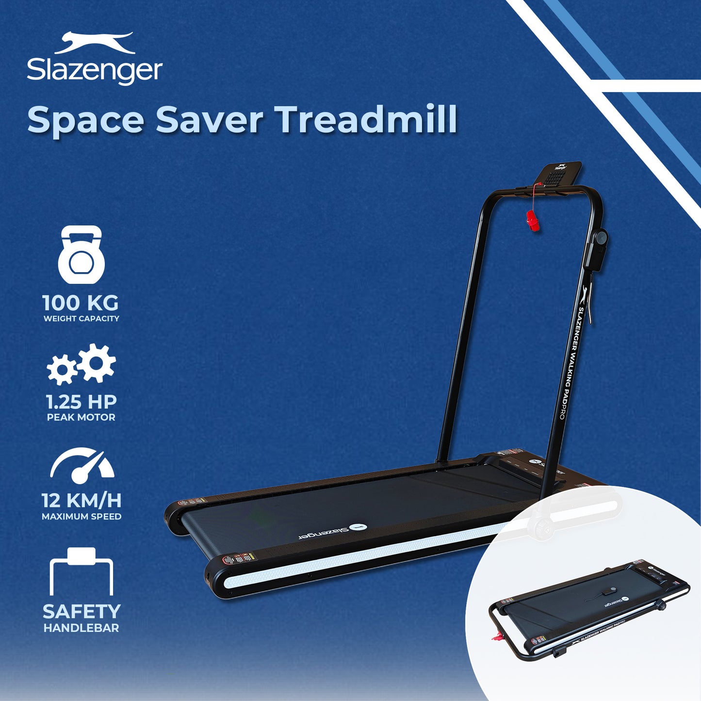 Slazenger Space Saver Treadmill - Slazenger SA