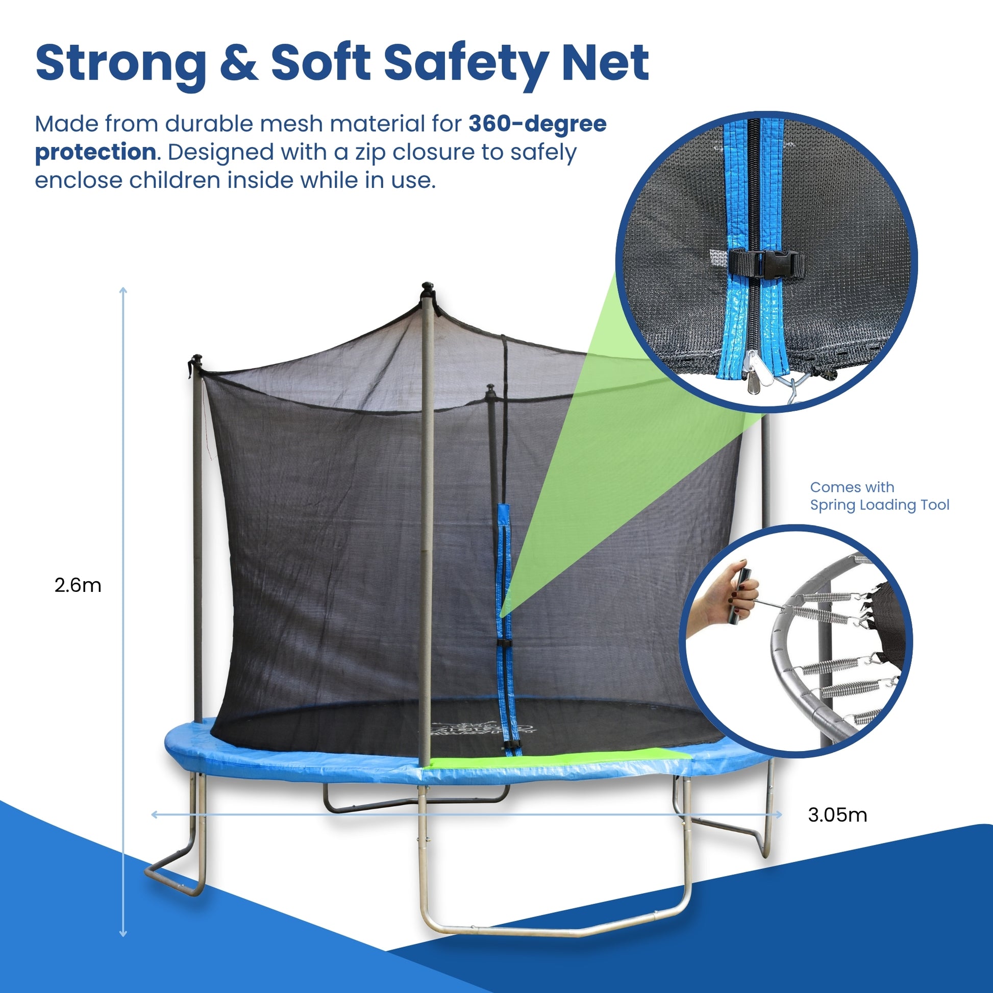 Zero Gravity 10ft Trampoline with Safety Net - Leisure Brands Group
