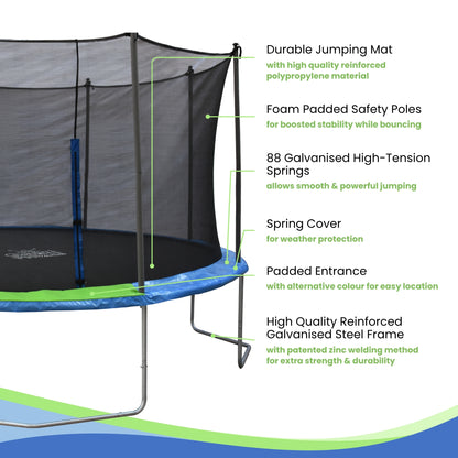 Zero Gravity 14ft Trampoline with Safety Net - Leisure Brands Group