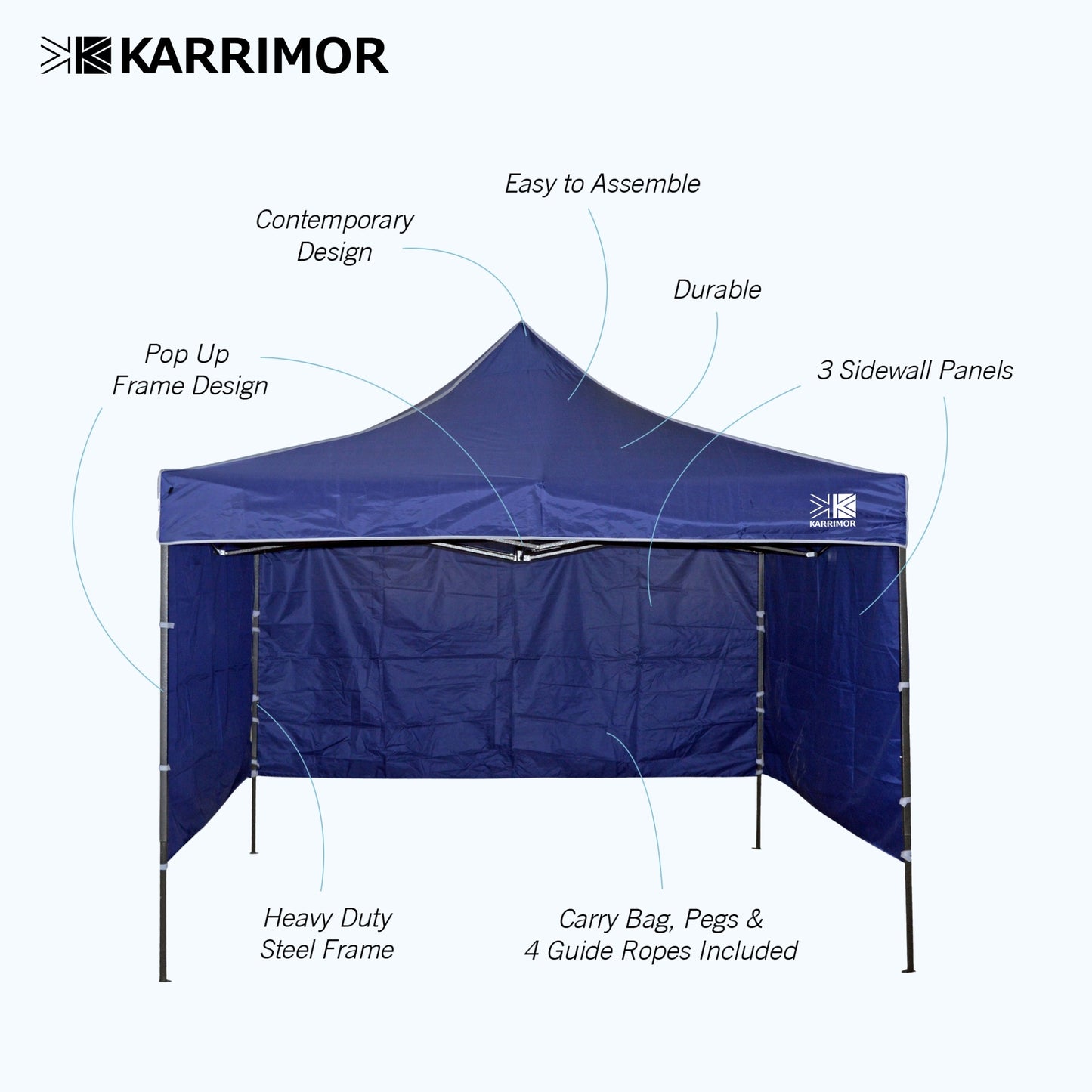 Karrimor Pop Up Gazebo - 3M x 3M - Leisure Brands Group