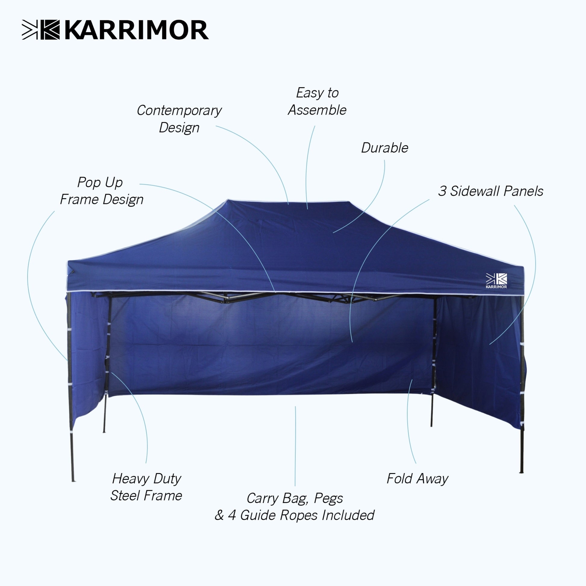 Karrimor Pop Up Gazebo - 3M x 4.5M - Leisure Brands Group