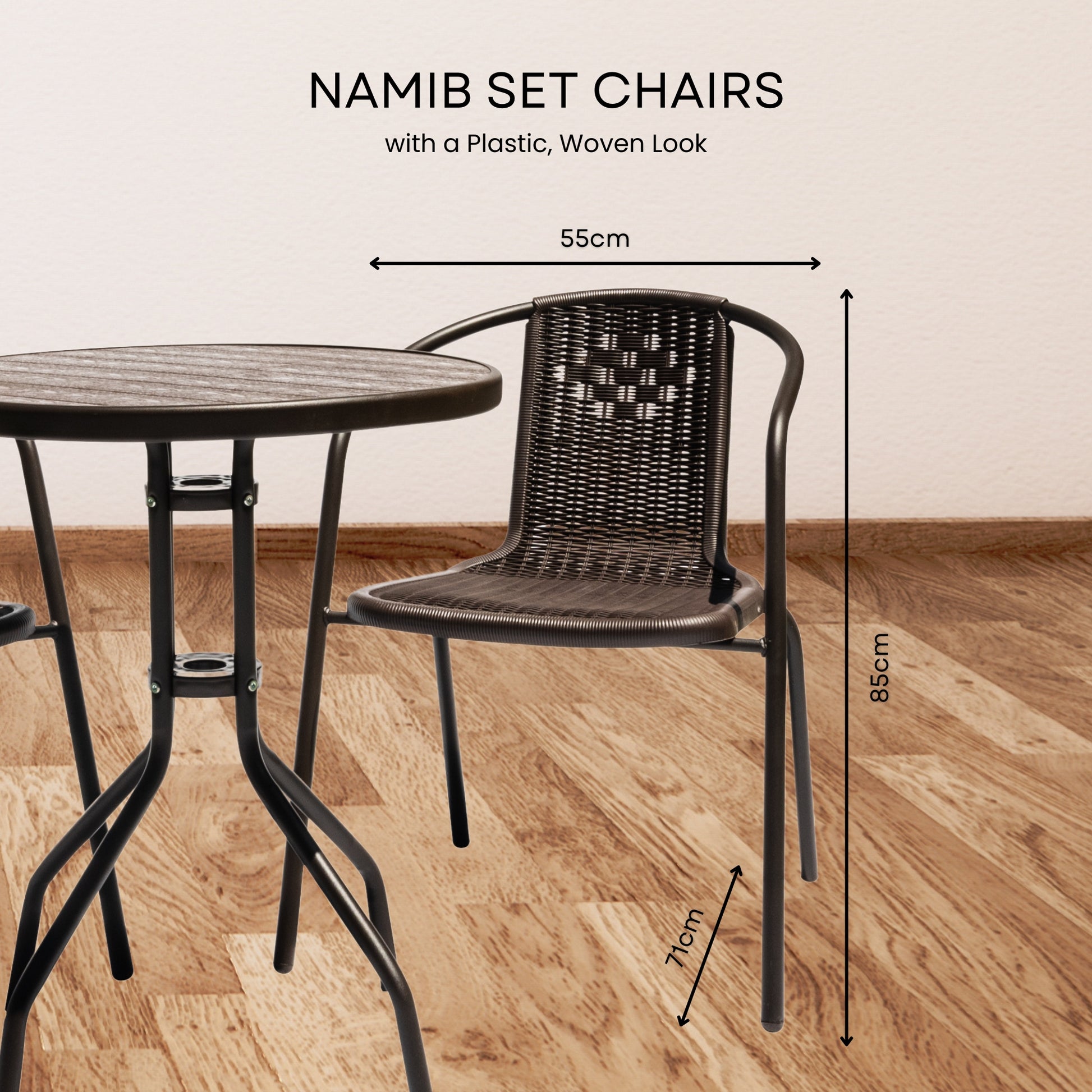 Relax Furniture Namib 3 Piece Bistro Set - Leisure Brands Group