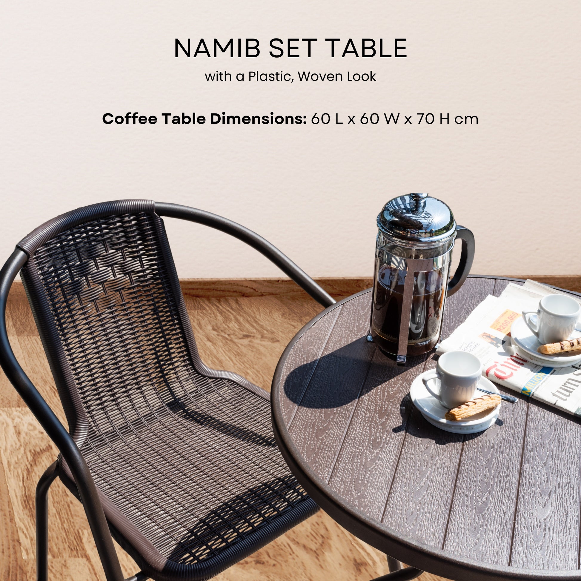 Relax Furniture Namib 3 Piece Bistro Set - Leisure Brands Group