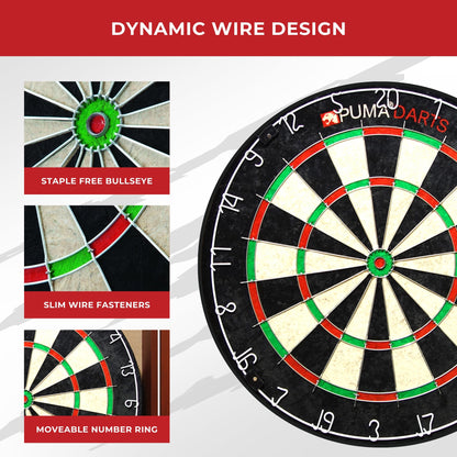 Puma Stadium Bristle Dartboard & Cabinet Set - Leisure Brands Group