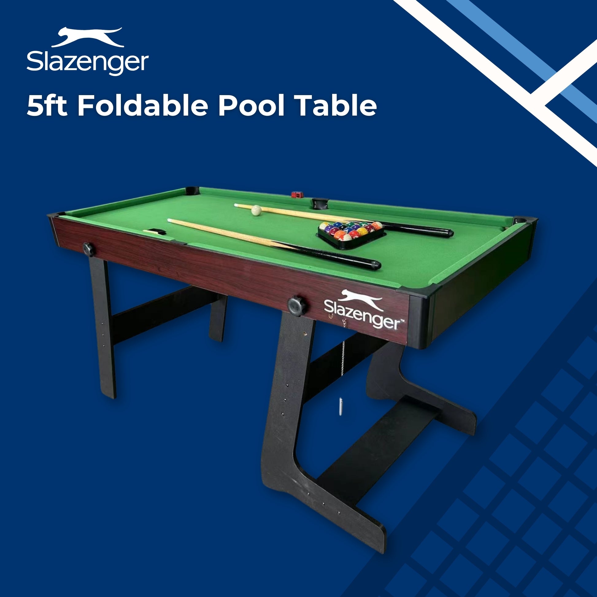 Slazenger 5ft Folding Pool/Snooker Table - Slazenger SA