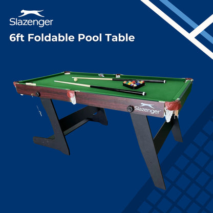 Slazenger 6ft Folding Pool/Snooker Table - Slazenger SA