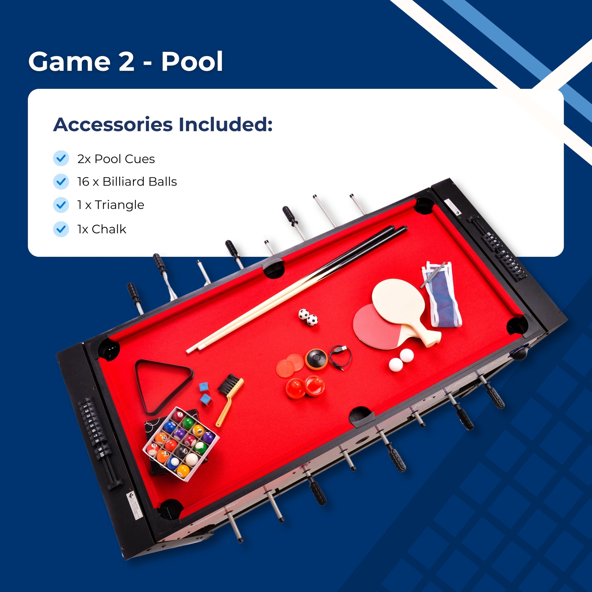 Slazenger 54" 4-in-1 Gaming Flip Table - Slazenger SA